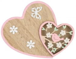 Wooden heart on the stand