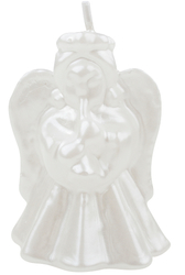 Candle angel white 6x8 cm