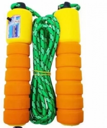 Plastic jump rope with counter