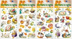 Egg stickers gel 19 x 9 cm, Vintage