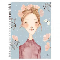 Notebook with author's illustrations Knechtlová - Miss with wreath